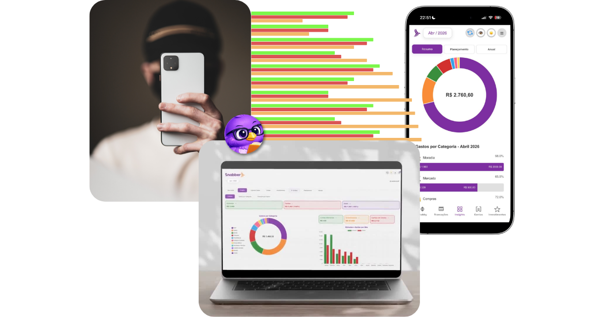 Prévia do dashboard financeiro da Snabber